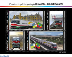 Sierra Leone 2023 Addis Ababa–Djibouti Railway, Mint NH, Transport - Railways - Treinen