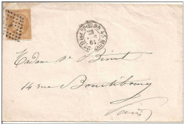 TFL 35 - Y&T N° 13B Sur Lettre Oblitération Losange Lettre E - 1862 Napoléon III