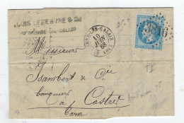 Lettre De ST PIERRE LES CALAIS (Banque Lefèbvre) Pour CASTRES -  GC 3816 - 1849-1876: Période Classique