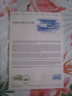 Document Officiel Rame Postale TGV 8/9/84 - Documents Of Postal Services