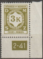 30/ Pof. SL 12, Corner Stamp, Plate Number 2-41 - Nuevos