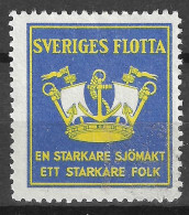 Vignettes - Sweden  Sveriges Flotta Fleet Bateau Ship Boat Vessel Sailboat Navire Maritime VIGNETTE Reklamemarke    - Cinderellas