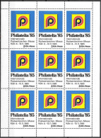 PHILATELIA 1985 Köln  VIGNETTE Reklamemarke BLOCK X 9 MNH** Koln Messe POSTWERTZEICHEN - Erinofilia