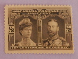 CANADA YT 85 NEUF(*)MNG "PRINCESSE ET PRINCE DE GALLES" ANNÉE 1908 - Ungebraucht