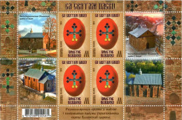 Belarus 2024 .  Happy Easter (Churches ). S/S Of 4. - Bielorrusia