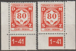 30a/ Pof. SL 5, Corner Stamps, Plate Number 1-41 - Neufs
