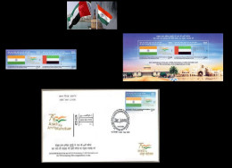 India 2022 INDIA - UAE Joint Issue, Collection: 2v SET + Miniature Sheet + First Day Cover As Per Scan - Neufs
