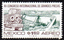 MEXICO 1976 - 1v - MNH - XII Intern. Congress Of Large Dams - Barrage - Dam - Rain God TLALOC Staudamm Presa Presas - Sonstige & Ohne Zuordnung