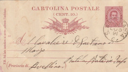 Italy. A214. S. Anastasia. 1891. Annullo Grande Cerchio S.ANASTASIA, Su Cartolina Postale (cent. 10) - Poststempel