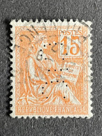 FRANCE C N°117 Mouchon CIC 170 Indice 3 Perforé Perforés Perfins Perfin !! - Autres & Non Classés