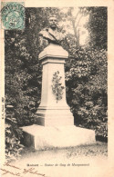 ROUEN, STATUE, PARK, GUY DE MAUPASSANT, FRANCE, POSTCARD - Rouen