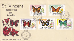 FDC  1978   ST.VINCENT - Butterflies