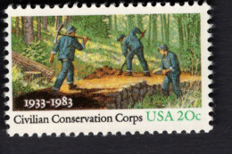 205545892 1983 SCOTT 2037 POSTFRIS MINT NEVER HINGED  (XX) - CIVILIAN CONSERVATION CORPS 50TH ANNIV - Ongebruikt