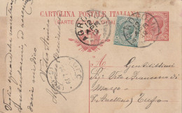 Italy. A214. Agropoli. 1919. Annullo Grande Cerchio AGROPOLI, Su Cartolina Postale - Storia Postale