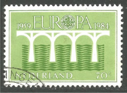 EU84-83b EUROPA CEPT 1984 Netherlands Pont Bridge Brücke Puente Brug Ponte - Ponti