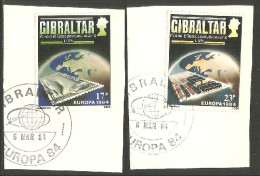 EU84-69a EUROPA CEPT 1984 Gibraltar Pont Bridge Brücke Puente Brug Ponte FD PJ - 1984