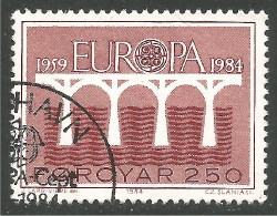 EU84-63a EUROPA CEPT 1984 Féroé Pont Bridge Brücke Puente Brug Ponte - 1984