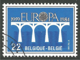EU84-57 EUROPA CEPT 1984 Belgique Belgium Pont Bridge Brücke Puente Brug Ponte - 1984