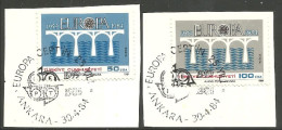 EU84-54c EUROPA CEPT 1984 Turquie Pont Bridge Brücke Puente Brug Ponte FD PJ - Used Stamps
