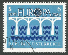 EU84-55c EUROPA CEPT 1984 Osterreich Pont Bridge Brücke Puente Brug Ponte - Used Stamps