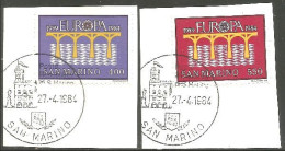 EU84-46b EUROPA CEPT 1984 Saint Marin Pont Bridge Brücke Puente Brug Ponte FD PJ - Ponts