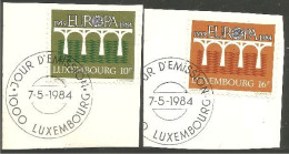 EU84-43c EUROPA CEPT 1984 Luxembourg Pont Bridge Brücke Puente Brug Ponte FD PJ - Gebruikt