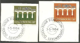 EU84-43b EUROPA CEPT 1984 Luxembourg Pont Bridge Brücke Puente Brug Ponte FD PJ - Ponti