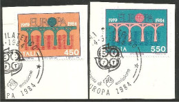 EU84-40b EUROPA CEPT 1984 Italie Pont Bridge Brücke Puente Brug Ponte FD PJ - Ponti