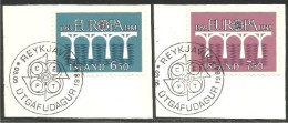 EU84-38a EUROPA CEPT 1984 Islande Pont Bridge Brücke Puente Brug Ponte FD PJ - 1984