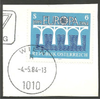 EU84-30c EUROPA CEPT 1984 Osterreich Pont Bridge Brücke Puente Brug Ponte FD PJ - Oblitérés