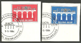 EU84-31 EUROPA CEPT 1984 Belgique Belgium Pont Bridge Brücke Puente Brug Ponte FD PJ - 1984