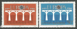 EU84-26c EUROPA CEPT 1984 Jugoslavia Pont Bridge Brücke Puente Brug Ponte MNH ** Neuf SC - Neufs