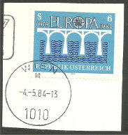 EU84-30b EUROPA CEPT 1984 Austria Pont Bridge Brücke Puente Brug Ponte FD PJ - Bruggen