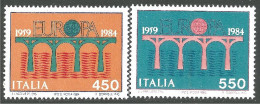 EU84-15b EUROPA CEPT 1984 Italie Pont Bridge Brücke Puente Brug Ponte MNH ** Neuf SC - Brücken