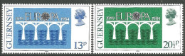 EU84-12a EUROPA CEPT 1984 Guernsey Pont Bridge Brücke Puente Brug Ponte MNH ** Neuf SC - 1984