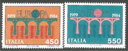 EU84-15c EUROPA CEPT 1984 Italy Pont Bridge Brücke Puente Brug Ponte MNH ** Neuf SC - 1981-90: Mint/hinged