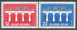 EU84-4a EUROPA CEPT 1984 Belgium Pont Bridge Brücke Puente Brug Ponte MNH ** Neuf SC - 1984