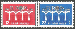 EU84-4c EUROPA CEPT 1984 Belgique Pont Bridge Brücke Puente Brug Ponte MNH ** Neuf SC - Unused Stamps