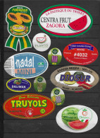 Lot 14 - étiquettes Fruits & Légumes - Frutta E Verdura