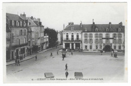 CPA GUERET, PLACE BONNYAUD, HOTEL ST FRANCOIS ET GRAND CAFE, CREUSE 23 - Guéret