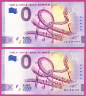 0-Euro XEJL 2021-1 TIGER & TURTLE - MAGIC MOUNTAIN - DUISBURG Set NORMAL+ANNIVERSARY - Essais Privés / Non-officiels