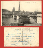 ** CARTE  PONT  BOIELDIEU  1924  +  3  CARTES  TRANSBORDEUR ** - Rouen