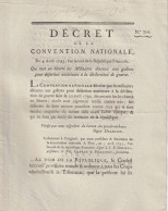 DECRET DE LA CONVENTION NATIONALE : Met En Liberté Les Militaires Détenus Aux Galères Pour Désertion - Decreti & Leggi