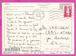 294136 / France - PARIS La Seine PC 1994 USED  Marianne De Briat Rouge Pour Roulette Timbre à Valeur Permanente Sans Val - Covers & Documents