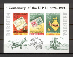 Barbuda 1974 UPU Anniversary MS MNH - UPU (Union Postale Universelle)