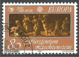 EU85-60a EUROPA CEPT 1985 Liechtenstein Muses Tableau Painting - Muziek