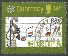 EU85-59 EUROPA CEPT 1985 Guernesey Guernsey Partition Music Sheet - Musique