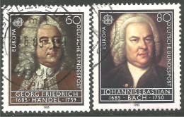 EU85-55a EUROPA CEPT 1985 Germany Johann Sebastian Bach Georg Friedrich Handel - Musique