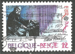 EU85-52b EUROPA CEPT 1985 Belgique Piano Hymne National Anthem Partition Music Sheet - Oblitérés