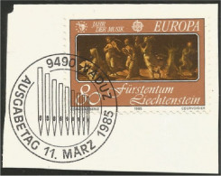 EU85-39c EUROPA CEPT 1985 Liechtenstein Painting Tableau Muses FD PJ - Musica